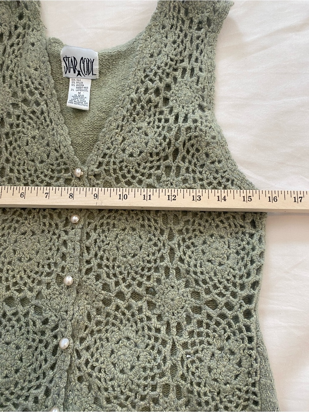 Olive Crochet Button-Front Tank - Picture 5 of 5